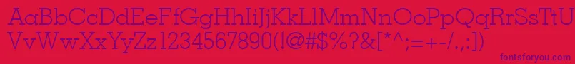 Louisville Font – Purple Fonts on Red Background