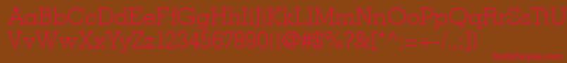 Louisville Font – Red Fonts on Brown Background