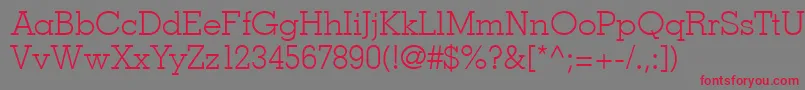 Louisville Font – Red Fonts on Gray Background