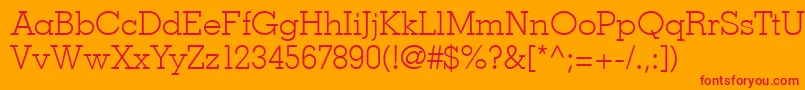 Louisville Font – Red Fonts on Orange Background
