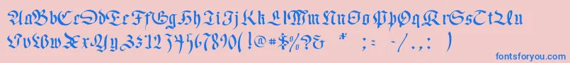 Goethe Font – Blue Fonts on Pink Background