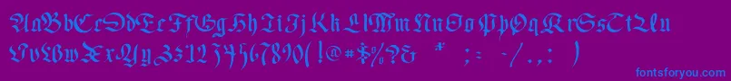 Goethe Font – Blue Fonts on Purple Background