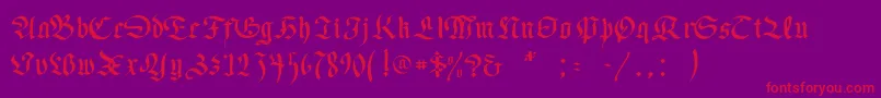 Goethe Font – Red Fonts on Purple Background