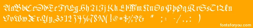 フォントGoethe – オレンジの背景に白い文字