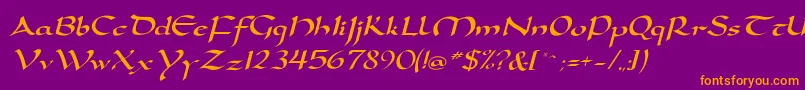More about DorovarflfItalic Font DorovarflfItalic Font – Orange Fonts on Purple Background