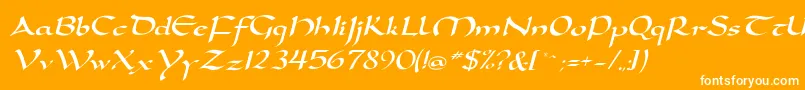 DorovarflfItalic Font – White Fonts on Orange Background