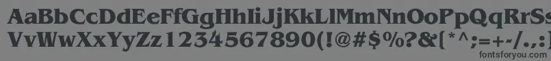Шрифт VientienBold – чёрные шрифты на сером фоне