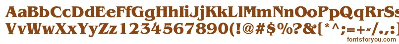Шрифт VientienBold – коричневые шрифты на белом фоне