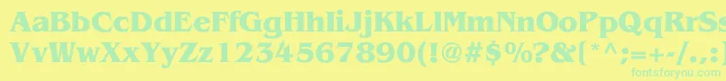 VientienBold Font – Green Fonts on Yellow Background