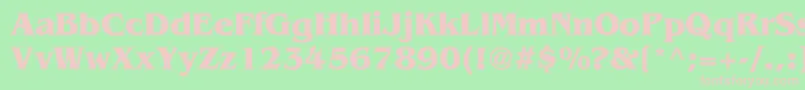 VientienBold Font – Pink Fonts on Green Background