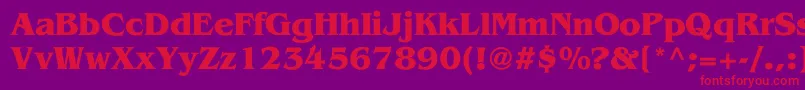 VientienBold Font – Red Fonts on Purple Background