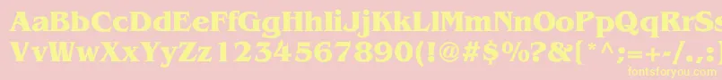 VientienBold Font – Yellow Fonts on Pink Background