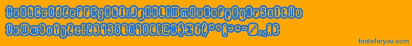 EncapsulateBrk Font – Blue Fonts on Orange Background