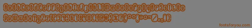 Шрифт EncapsulateBrk – коричневые шрифты на сером фоне