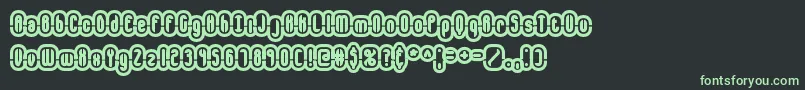 EncapsulateBrk Font – Green Fonts on Black Background