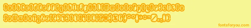 Fonte EncapsulateBrk – fontes laranjas em um fundo amarelo