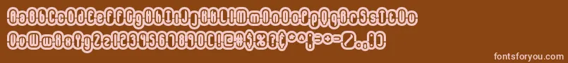 EncapsulateBrk Font – Pink Fonts on Brown Background