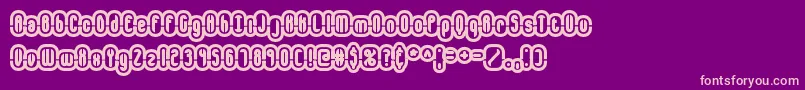 EncapsulateBrk-Schriftart – Rosa Schriften auf violettem Hintergrund