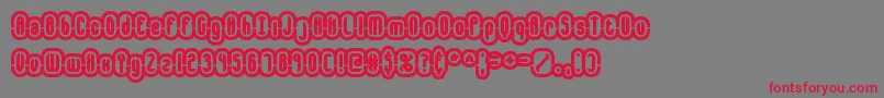 フォントEncapsulateBrk – 赤い文字の灰色の背景