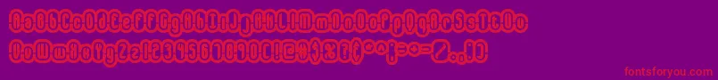 EncapsulateBrk-Schriftart – Rote Schriften auf violettem Hintergrund