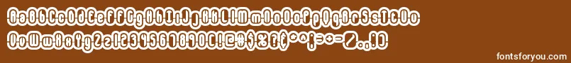 EncapsulateBrk-Schriftart – Weiße Schriften auf braunem Hintergrund