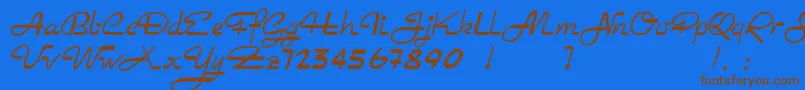 En savoir plus sur la police Rockabilly Police Rockabilly – polices brunes sur fond bleu