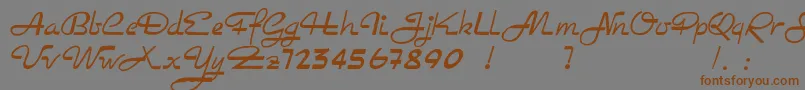 fuente Rockabilly – Fuentes Marrones Sobre Fondo Gris