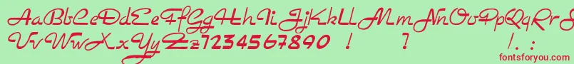 More about Rockabilly Font Rockabilly Font – Red Fonts on Green Background