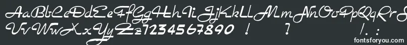 Rockabilly-fontti – valkoiset fontit mustalla taustalla