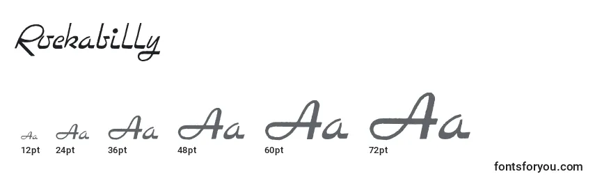 Rockabilly (104997) Font Sizes