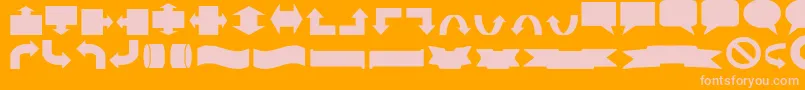 VarishapesSolid Font – Pink Fonts on Orange Background