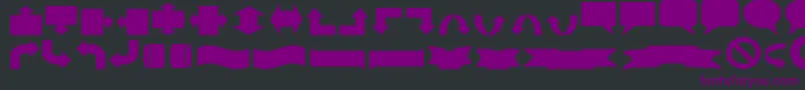 VarishapesSolid Font – Purple Fonts on Black Background
