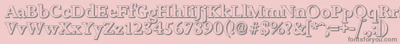 JessicashadowBold Font – Gray Fonts on Pink Background