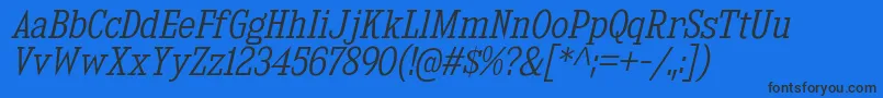 KingsbridgeScLtIt Font – Black Fonts on Blue Background