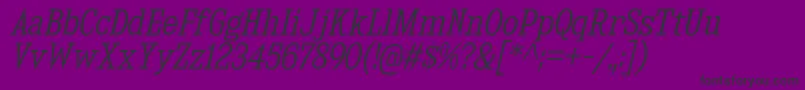 KingsbridgeScLtIt Font – Black Fonts on Purple Background