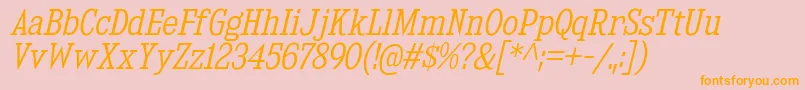 KingsbridgeScLtIt Font – Orange Fonts on Pink Background