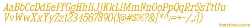 KingsbridgeScLtIt Font – Orange Fonts on White Background