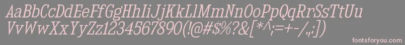 KingsbridgeScLtIt Font – Pink Fonts on Gray Background