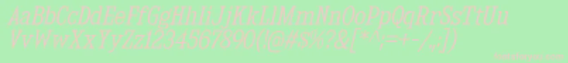 KingsbridgeScLtIt Font – Pink Fonts on Green Background