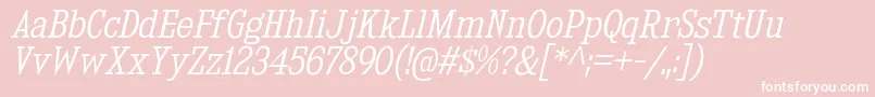 KingsbridgeScLtIt Font – White Fonts on Pink Background