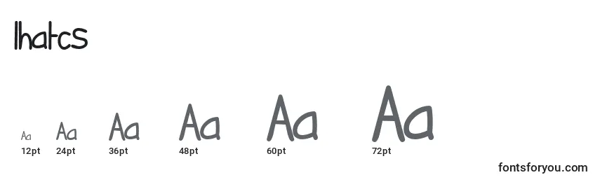 sizes of ihatcs font, ihatcs sizes