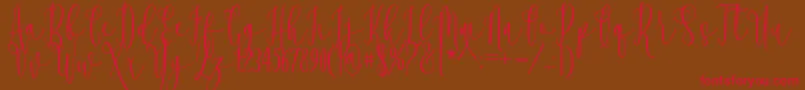 Rooster Font – Red Fonts on Brown Background