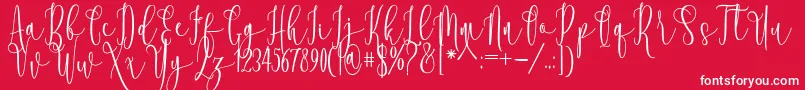 Rooster Font – White Fonts on Red Background