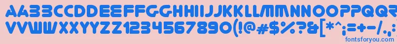 YouregoneRegular Font – Blue Fonts on Pink Background