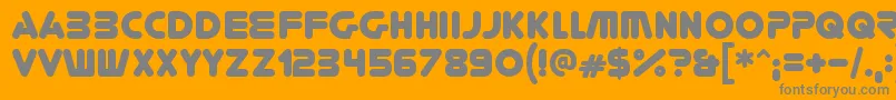 YouregoneRegular Font – Gray Fonts on Orange Background