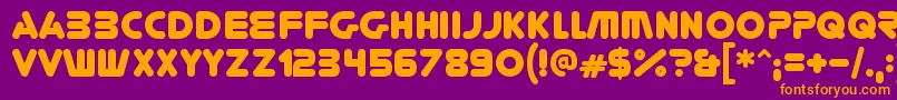 YouregoneRegular Font – Orange Fonts on Purple Background