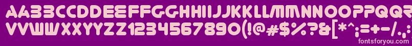 YouregoneRegular Font – Pink Fonts on Purple Background