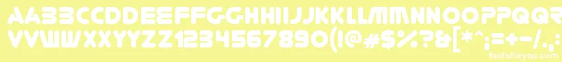 YouregoneRegular Font – White Fonts on Yellow Background