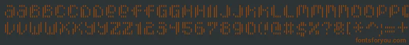 PixcelVerticalscan Font – Brown Fonts on Black Background