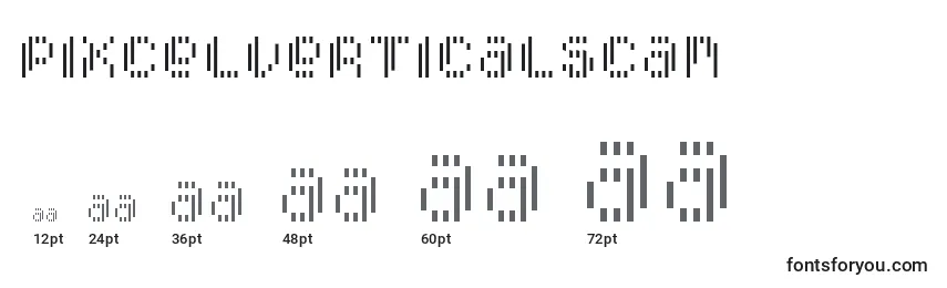 PixcelVerticalscan Font Sizes